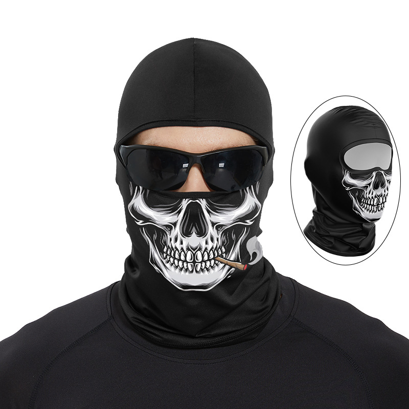 Seluruh wajah ไหมพรมลายหัวกระโ - Motorcycle Gear For Woman บทวิจารณ์และราคา