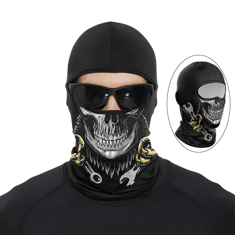 Seluruh wajah ไหมพรมลายหัวกระโ - Motorcycle Gear For Woman บทวิจารณ์และราคา